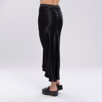 Load image into Gallery viewer, BLACK SATIN MUSE SKIRT
