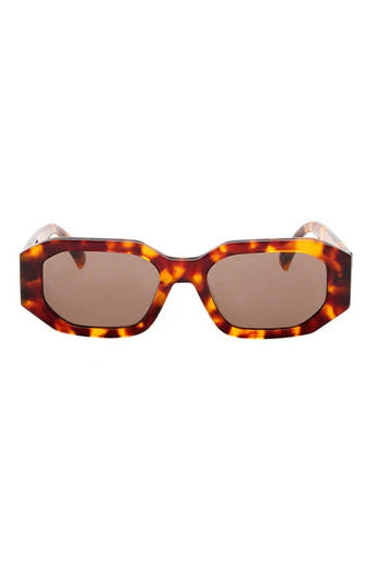 SODA JETHRO SUNGLASSES. Angular design where hexagonal lenses
made with earth-friendlier bio-acetate
Gold Temple Detailing
Comes packaged in a padded canvas pouch
100% UVA Protection
CR39 Lenses