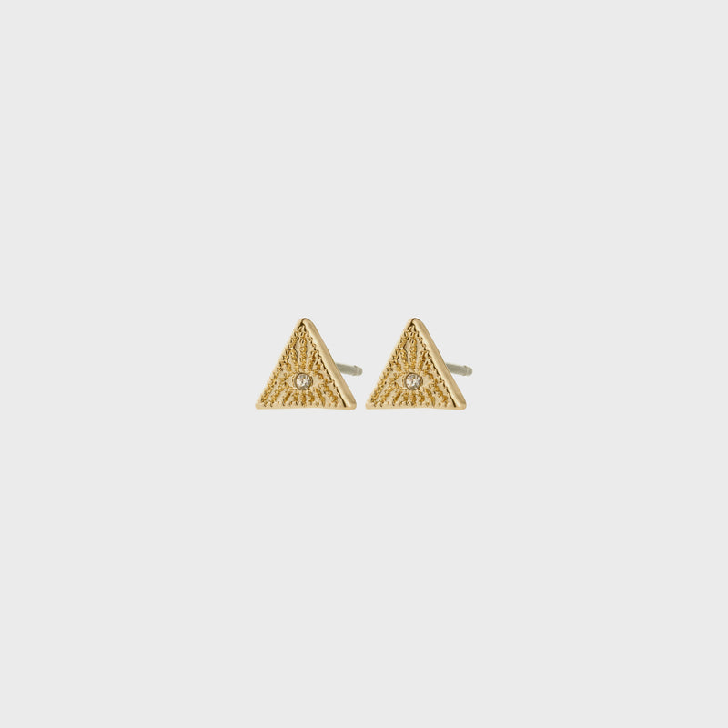 PILGRIM | RYLEE RECYCLED CRYSTAL EARRINGS
The all-seeing eye for a spiritual essence
Measures 7mm in length
Adds a boho chic twist to your look
Made from 87% recycled material

Composition: 74% Recycled Brass, 13% Recycled Stainless steel, 12% Crystal, 1% Plating