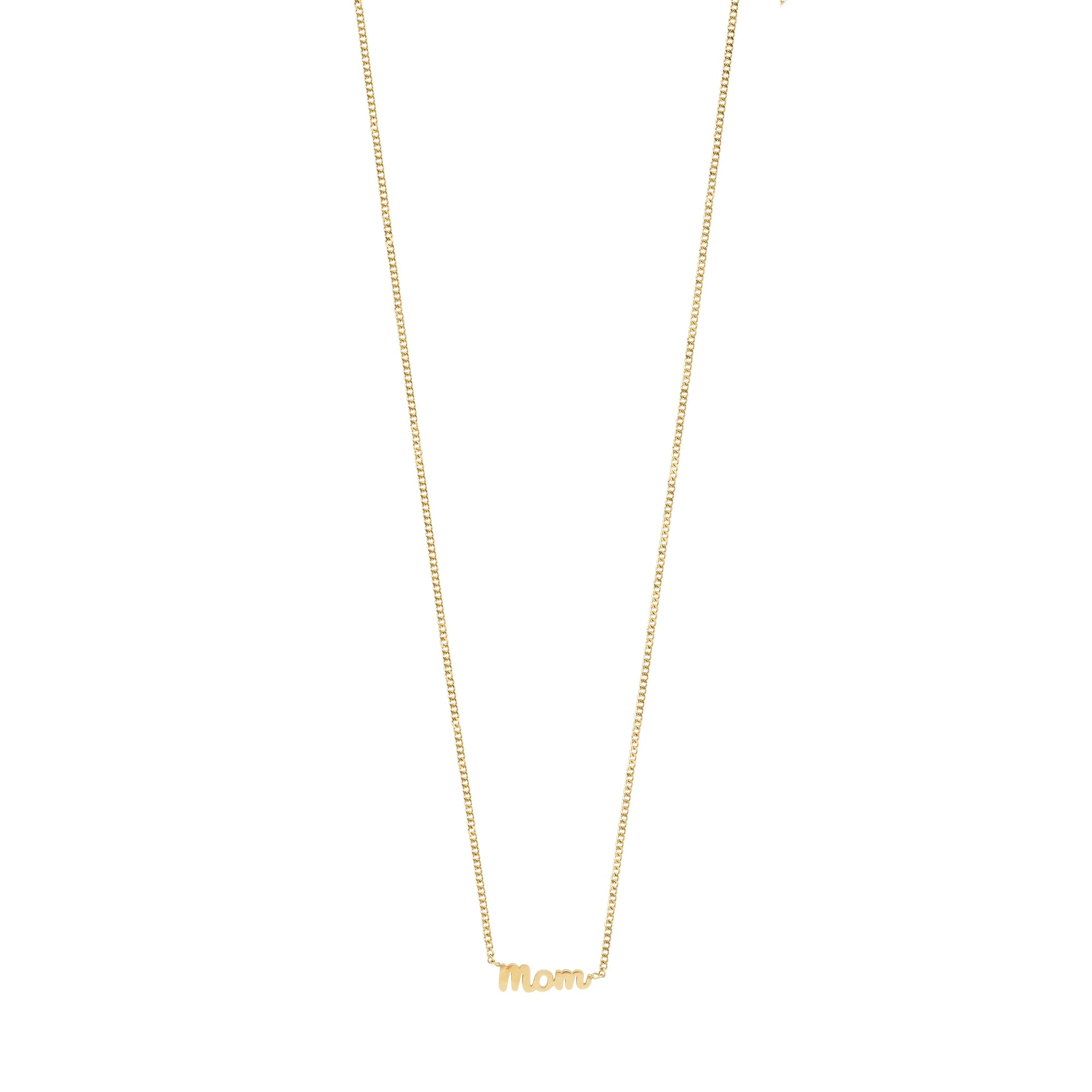 PILGRIM | MOM RECYCLED NECKLACE
Trendy signature piece
Measures 38 cm + 9 cm extension chain
Waterproof finish for lasting shine
Made from 99% recycled material

Composition: 99% Recycled Stainless steel, 1% Plating