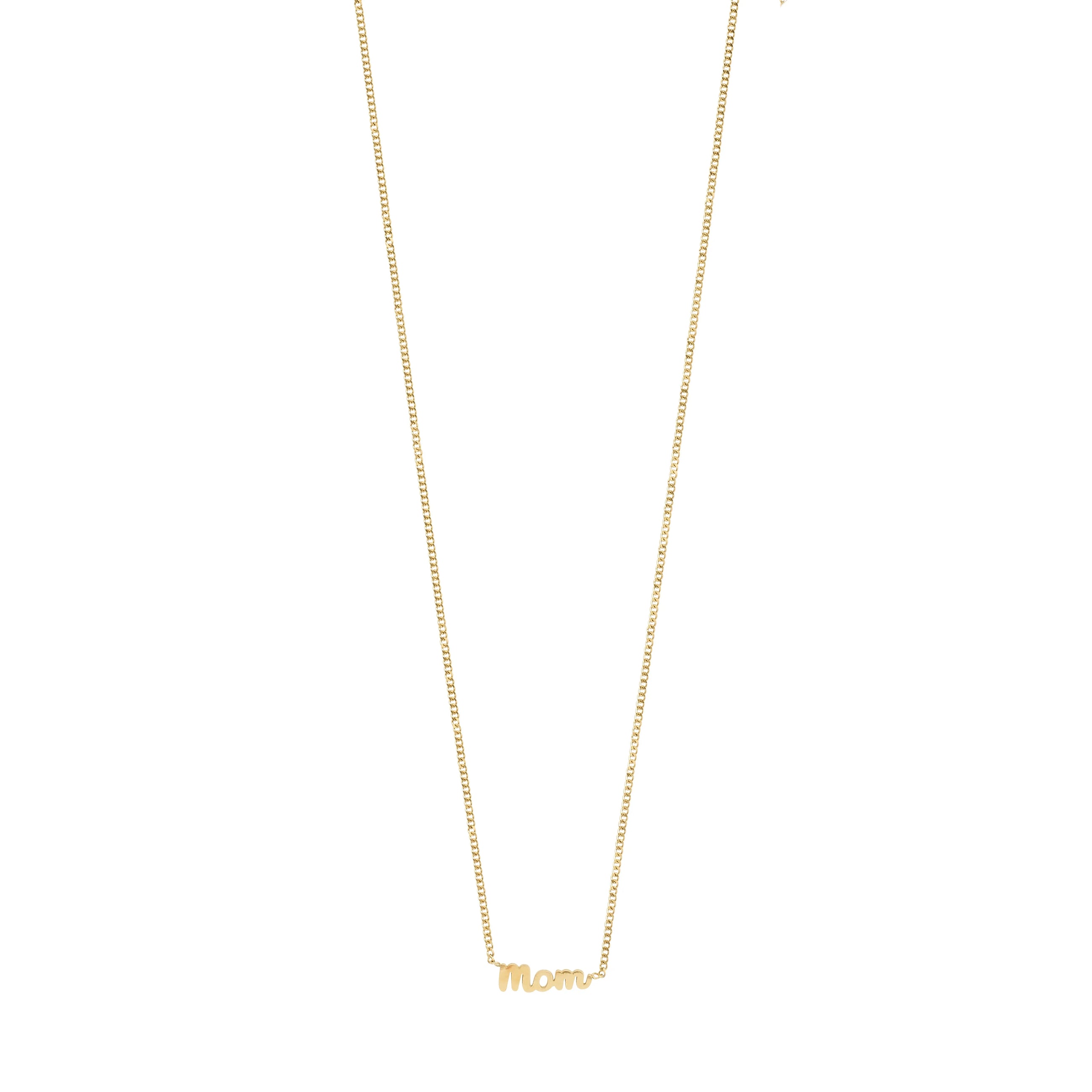 PILGRIM | MOM RECYCLED NECKLACE
Trendy signature piece
Measures 38 cm + 9 cm extension chain
Waterproof finish for lasting shine
Made from 99% recycled material

Composition: 99% Recycled Stainless steel, 1% Plating