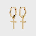 PILGRIM | FLYNN RECYCLED EARRINGS

Small chunky hoops&nbsp;with a simple and stylish cross pendant available in silver-plated &amp; gold-plated. A classic, timeless design with a sleek, shiny finish and a easy-to-use click clasp for effortless wear. Wear them on their own for a simple statement, or pair them with your favourite pieces to create a unique look that's all your own. The earrings are made from 99% recycled material - so you can feel good about your fashion-forward choice.