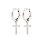 PILGRIM | FLYNN RECYCLED EARRINGS

Small chunky hoops&nbsp;with a simple and stylish cross pendant available in silver-plated &amp; gold-plated. A classic, timeless design with a sleek, shiny finish and a easy-to-use click clasp for effortless wear. Wear them on their own for a simple statement, or pair them with your favourite pieces to create a unique look that's all your own. The earrings are made from 99% recycled material - so you can feel good about your fashion-forward choice.