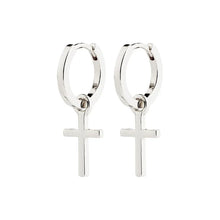 PILGRIM | FLYNN RECYCLED EARRINGS

Small chunky hoops&nbsp;with a simple and stylish cross pendant available in silver-plated &amp; gold-plated. A classic, timeless design with a sleek, shiny finish and a easy-to-use click clasp for effortless wear. Wear them on their own for a simple statement, or pair them with your favourite pieces to create a unique look that's all your own. The earrings are made from 99% recycled material - so you can feel good about your fashion-forward choice.