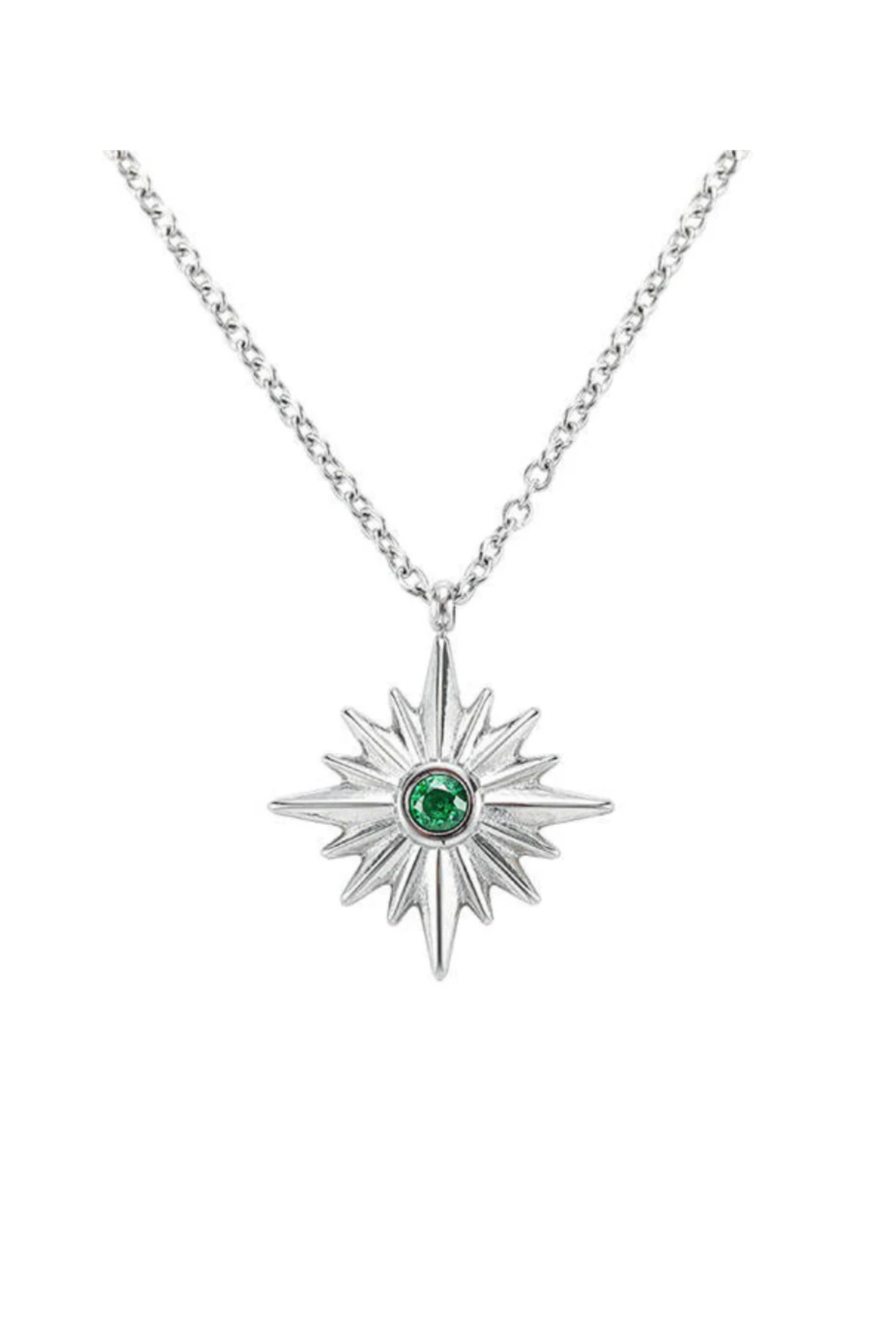 The PĀMU CELESTE NECKLACE. Elevate your style with our Celeste necklace featuring a North Star pendant adorned with a captivating green stone. The North Star symbolises guidance and growth, perfect for any occasion and designed for comfort and long lasting brilliance.&nbsp;

PĀMU jewellery is made to be worn everywhere, every day. Our pieces are water proof, sweat proof, ocean proof, nickel free and hypoallergenic.

Premium Stainless Steel + Stirling silver PVD coating