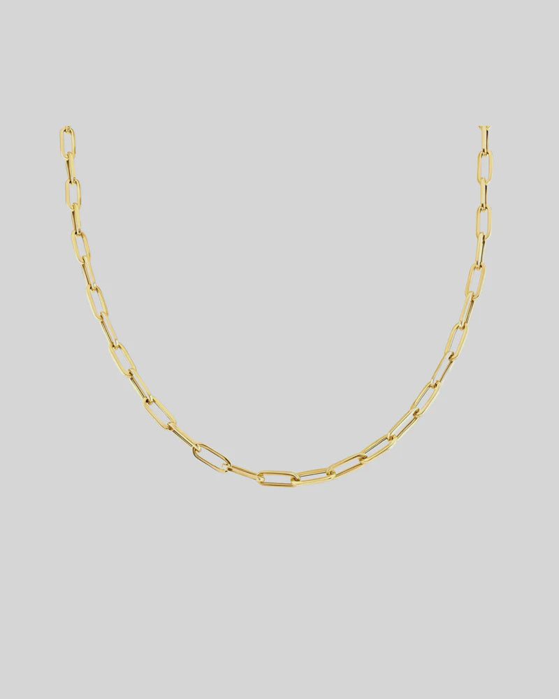 CASTEL & CO | AVA NECKLACE
Effortlessly chic and endlessly versatile, the Ava Necklace features a gold-plated paperclip chain, offering a modern take on a timeless classic. Its sleek, minimalist design makes it perfect for layering or wearing solo as a subtle statement. Whether dressed up or down, this piece adds an elegant edge to any look—a must-have staple for every jewellery collection.
Main material: stainless steel, gold plating
Necklace length: 40 + 5 cm
Waterproof and hypoallergenic
Weight: 5g