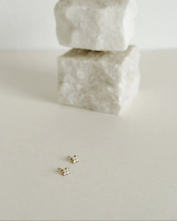 Delicate with a hint of sparkle. These charming Castel & Co Clover studs are adorned with petite diamantes for a subtle shimmer. A timeless style that brings just enough shine for everyday wear or a refined finish to evening looks.

Main material: gold plating, stainless steel
Closure type: stud
Earrings size: 0,5 x 0,5 cm
Inserts: cubic zirconia
Waterproof and hypoallergenic
Weight: 1g