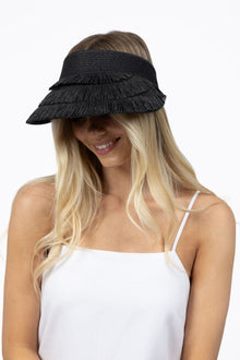 HUMIDITY | CABANA VISOR

Paper straw visor.
Wide Brim for ultimate sun protection.
Elasticized at back for perfect fit.
hook-and-loop closure.
One size.
Due to hygiene reasons all hats are considered final sale and cannot be returned or exchanged.