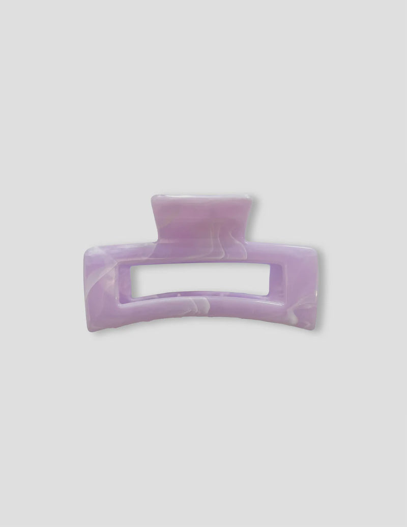 STELLA + GEMMA | RECTANGLE HAIR CLAW | MARBLED LILAC