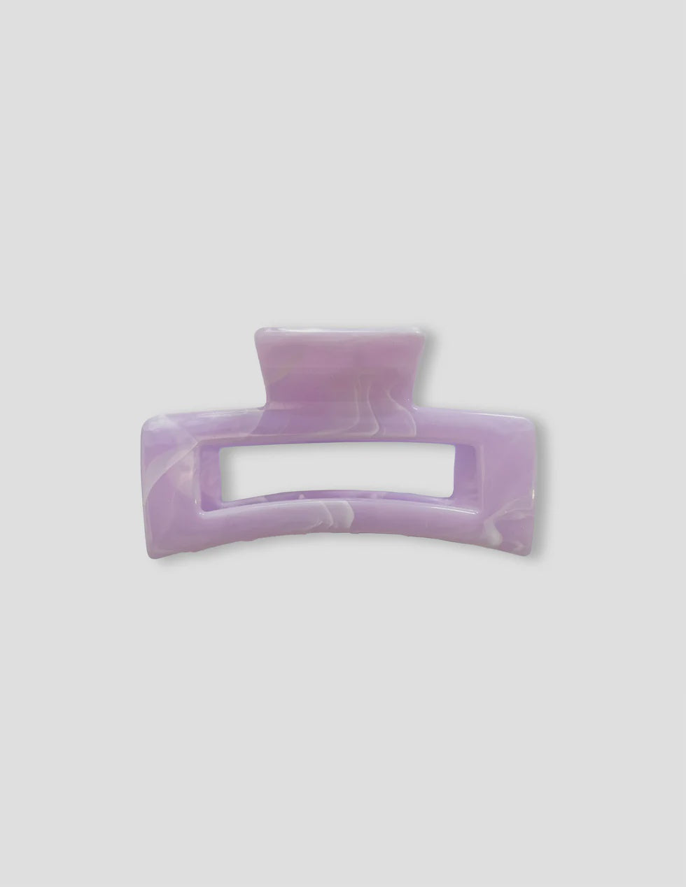 STELLA + GEMMA | RECTANGLE HAIR CLAW | MARBLED LILAC