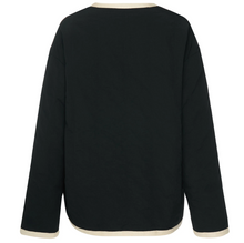 Juniper by Moke women’s reversible winter jacket with two distinct looks. One side features a clean silhouette with contrast piping for a refined everyday finish, while the reverse reveals plush faux shearling with soft pile texture for added warmth and a cosy statement feel. Designed for effortless layering, this thicker winter essential offers a relaxed yet polished fit, versatile styling, and is thoughtfully designed in New Zealand.