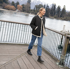 Juniper by Moke women’s reversible winter jacket with two distinct looks. One side features a clean silhouette with contrast piping for a refined everyday finish, while the reverse reveals plush faux shearling with soft pile texture for added warmth and a cosy statement feel. Designed for effortless layering, this thicker winter essential offers a relaxed yet polished fit, versatile styling, and is thoughtfully designed in New Zealand.