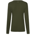 Lina by Moke women’s ribbed jersey top in a buttery soft double layered fabric for warmth, comfort, and confident coverage. Designed with a smooth, body skimming fit, round neckline, and long sleeves for effortless layering. Finished with subtle pale gold hardware at the back neck for a refined touch. An elevated everyday essential designed in New Zealand for polished, easy wear.