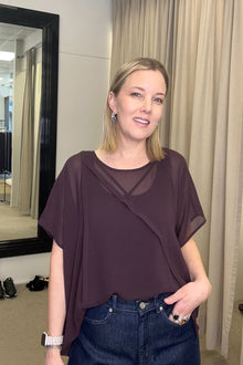 N-E-S | LUNA TOP | black, white, artillery, ink, digital cobalt, plum, vintage blush