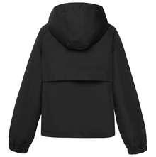 Maggie by Moke women’s short rain jacket with a modern, sporty silhouette. Crafted in a durable matte waterproof fabric with exposed waterproof zip tape for a technical edge. Features a 10,000mm waterproof rating and 5,000g breathability rating for comfortable protection in light to moderate rain. Finished with functional chest pockets and a cinched hem for an adjustable fit. Lightweight, easy to layer, and designed in New Zealand for everyday urban wear.