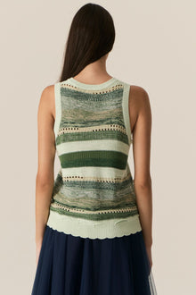 The POL Marc Multistripe Tank features multiple textures and knit stitches in two key colour ways.

-Round ribbed neckline.
-Sleeveless design.
-Ribbed armholes.
-Regular fit through the body.