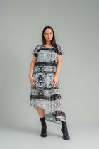 NES | FLOW DRESS | BLK/WHT PRINT