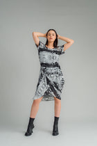 NES | FLOW DRESS | BLK/WHT PRINT