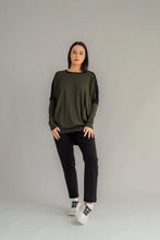 Load image into Gallery viewer, NES Harley Jumper is a stylish and versatile piece that blends comfort with contemporary design. Featuring a relaxed fit and batwing sleeves that taper into sleek cigarette cuffs, this jumper is perfect for layering or wearing on its own. Crafted from soft, high-quality merino, it pairs beautifully with your favourite NES bottoms or jeans

