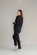 Load image into Gallery viewer, NES Harley Jumper is a stylish and versatile piece that blends comfort with contemporary design. Featuring a relaxed fit and batwing sleeves that taper into sleek cigarette cuffs, this jumper is perfect for layering or wearing on its own. Crafted from soft, high-quality merino, it pairs beautifully with your favourite NES bottoms or jeans
