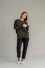 Load image into Gallery viewer, NES Harley Jumper is a stylish and versatile piece that blends comfort with contemporary design. Featuring a relaxed fit and batwing sleeves that taper into sleek cigarette cuffs, this jumper is perfect for layering or wearing on its own. Crafted from soft, high-quality merino, it pairs beautifully with your favourite NES bottoms or jeans
