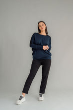 Load image into Gallery viewer, NES Harley Jumper is a stylish and versatile piece that blends comfort with contemporary design. Featuring a relaxed fit and batwing sleeves that taper into sleek cigarette cuffs, this jumper is perfect for layering or wearing on its own. Crafted from soft, high-quality merino, it pairs beautifully with your favourite NES bottoms or jeans

