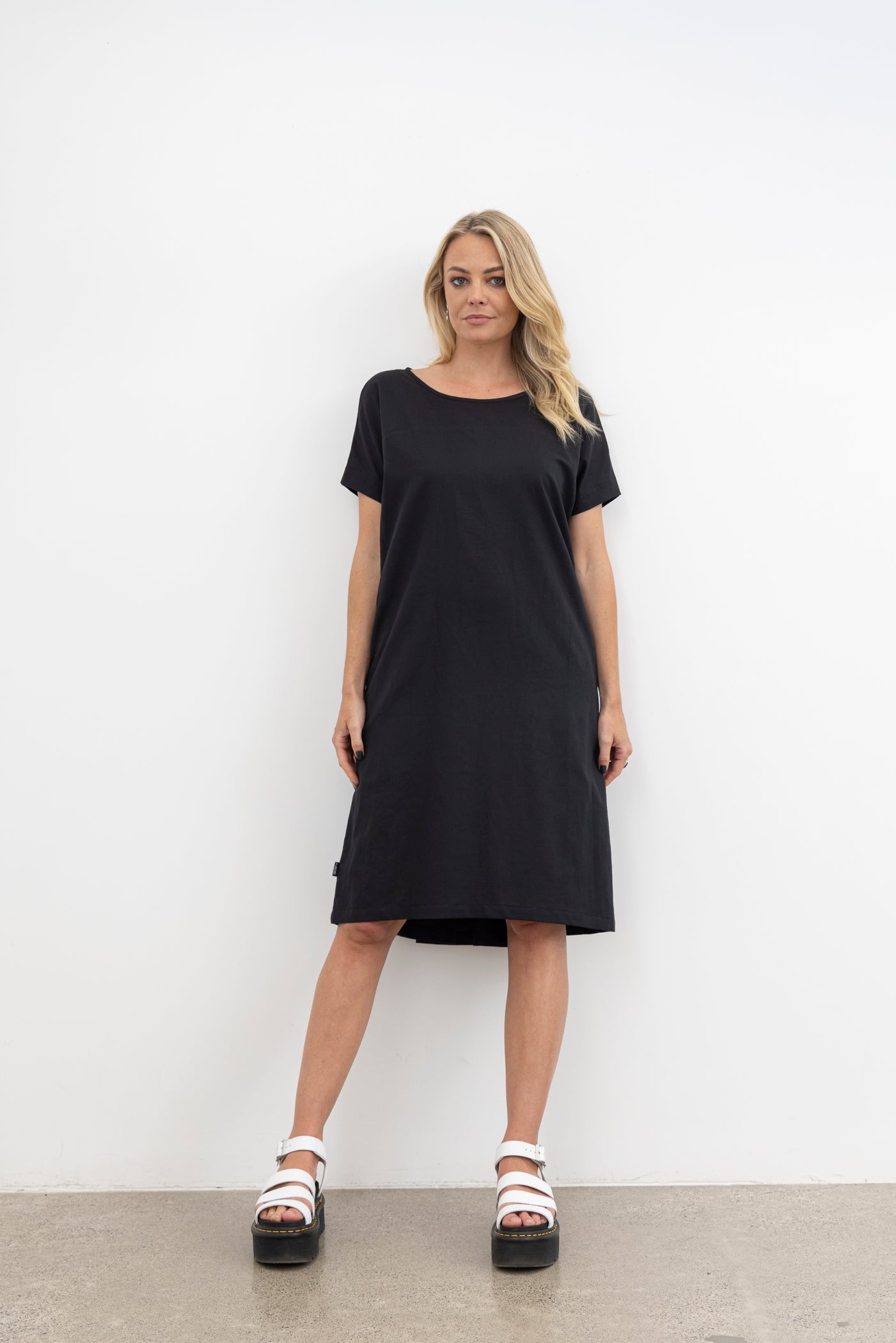 ELLIE LINEN DRESS | BLACK