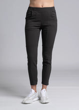 Load image into Gallery viewer, NES Section Pant is the perfect blend of style and comfort, featuring fabulous spliced detailing that adds a modern edge to your look. With a sleek flat front and an elasticated back, these pants offer a comfortable and flattering fit. Practical side pockets enhance the design, while the length finishes just above the ankle, creating a chic, tailored silhouette. Ideal for both casual and dressier occasions
