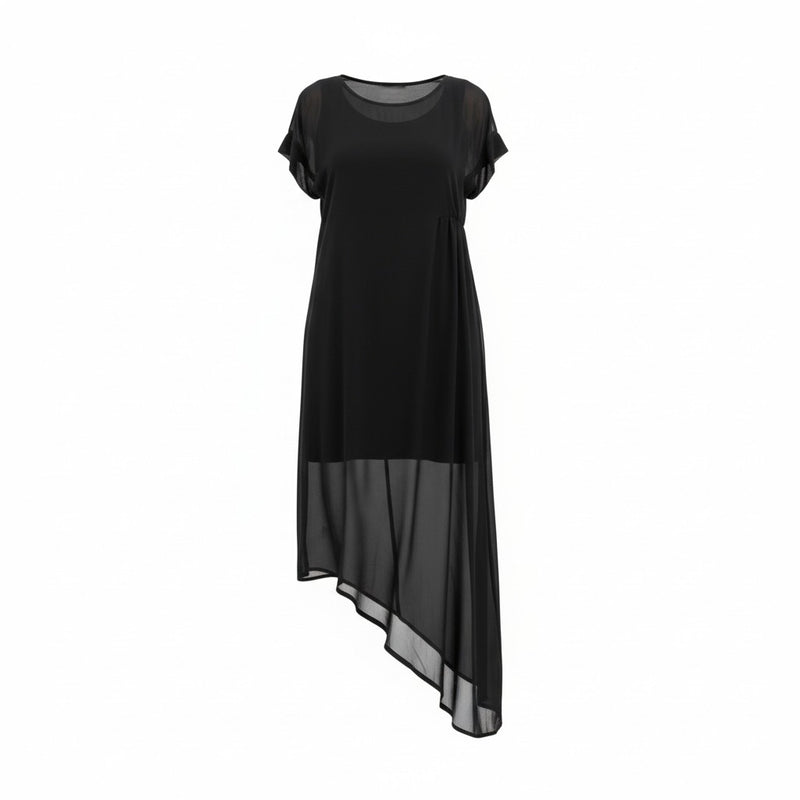 The NES Flow Dress – a versatile chiffon dress with adjustable drape styling. Wear it your way for day or night. Designed and made in NZ.