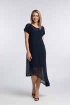 The NES Flow Dress – a versatile chiffon dress with adjustable drape styling. Wear it your way for day or night. Designed and made in NZ.