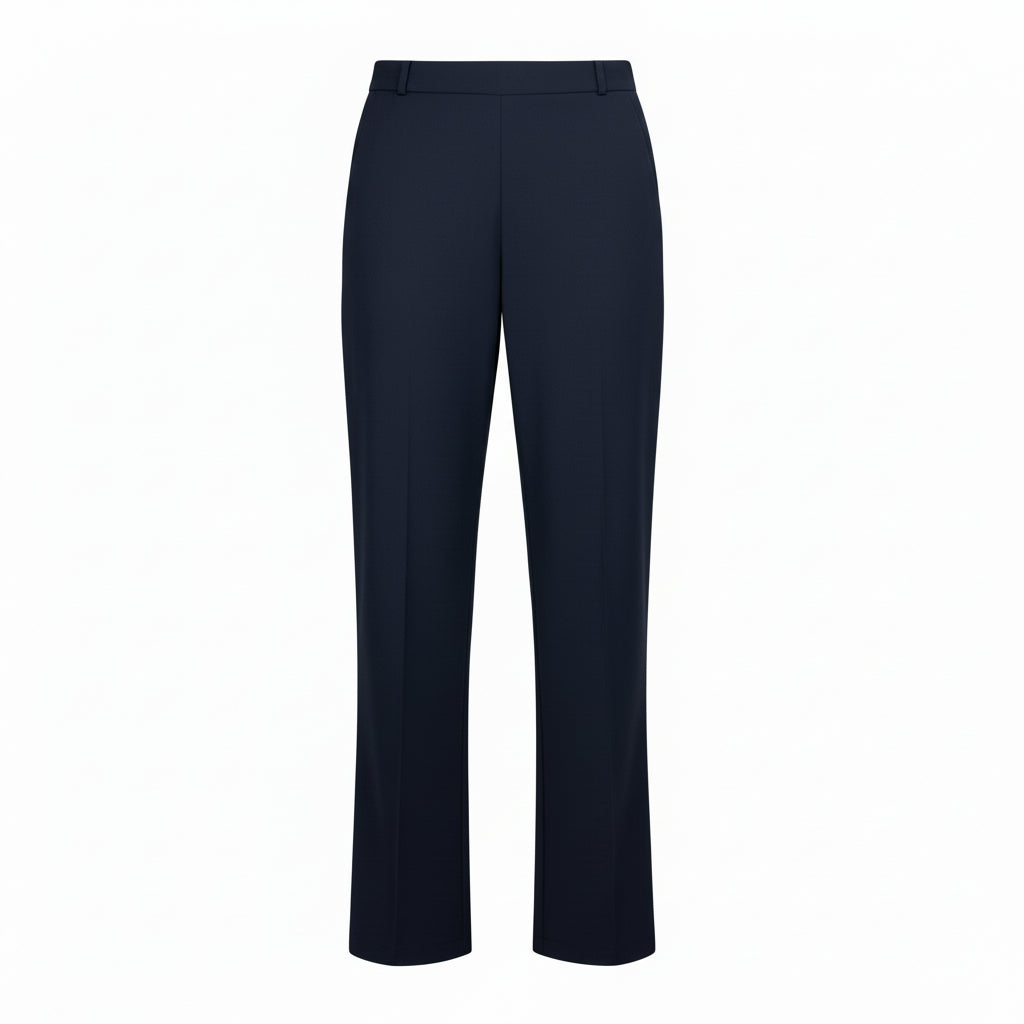 The NES Gin Pants by N-E-S – a best-selling classic with a flattering fit, flat front, elastic back and new piping detail. Breathable, timeless and NZ made.