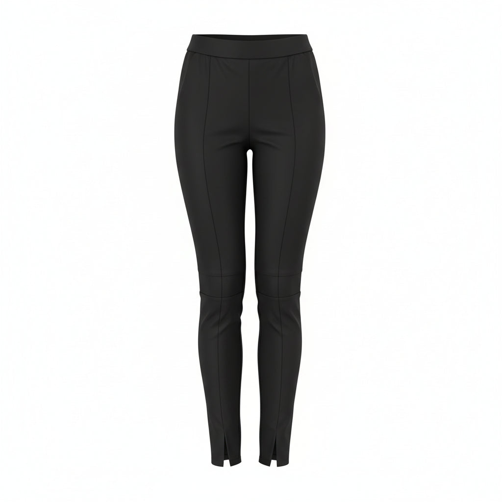 NES Sector Split Black Pant – An evolution of our popular Section Pant, features signature panel detailing with a modern hem split for added edge. Made in NZ
