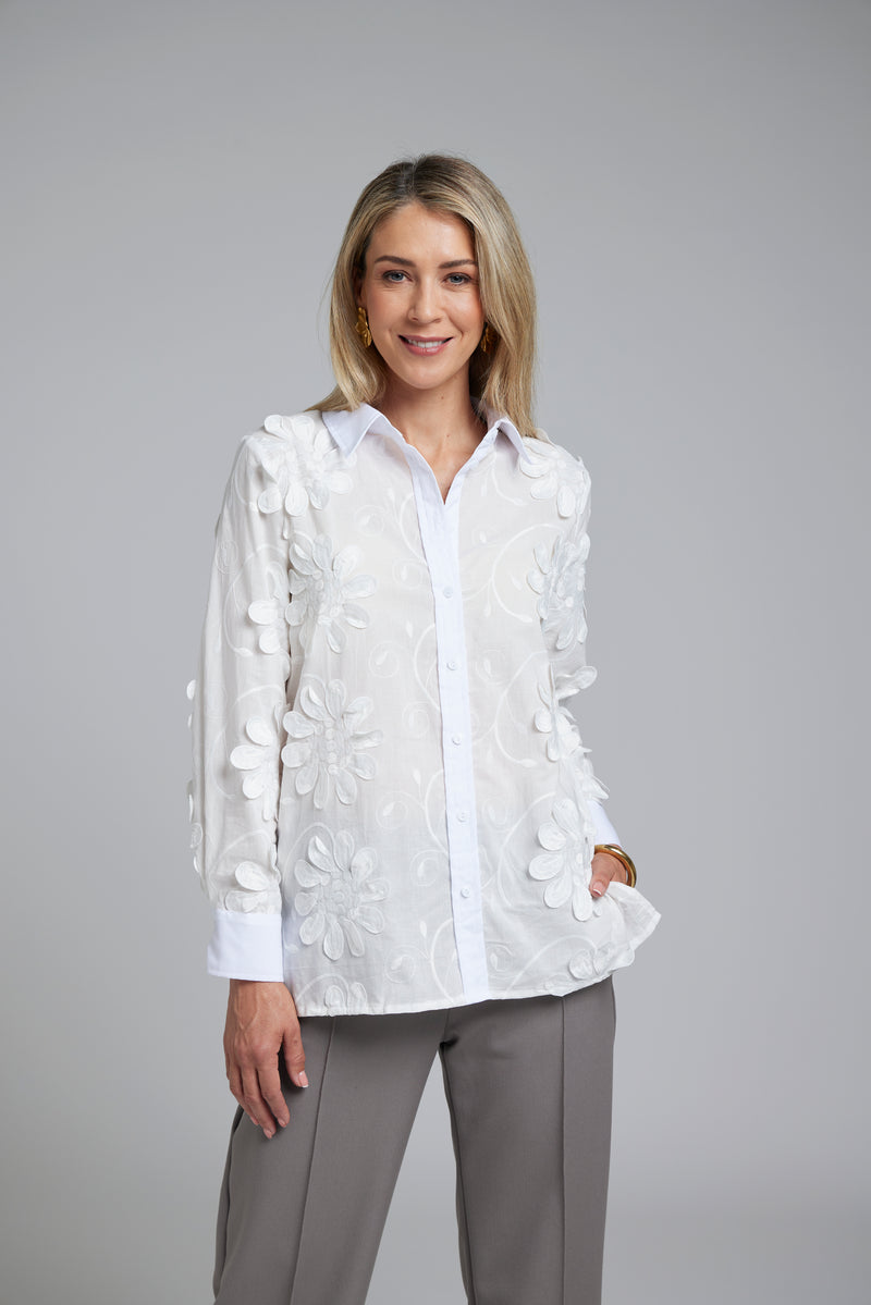 Nes Lux Shirt | White | By N-E-S
