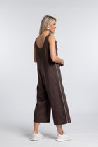 The NES Linen Lounge Jumpsuit – a breathable linen-cotton jumpsuit with relaxed fit and pockets. Easy, flattering and NZ made.