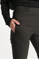 The NES Dartsta Pants by N-E-S – softly tapered pants with dart detailing, flat front and elastic back waist. Comfortable, timeless and NZ made.