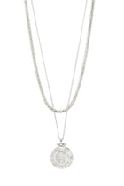 The Nomad 2-in1 coin necklace  from Pilgrim is a classic favourite for your jewellery collection.
Available in gold-plated &amp; silver-plated with two separate chains and 2-in-1 feature
Radiate urban vibes with trendy chain links and coin pendants
38 cm / 40 cm + 9 cm extension chain
Ultra-cool necklaces for nights out and everyday use
Style with a turtleneck and trainers for a cool look