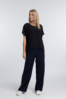 The NES Civita Top by N-E-S – a best-selling oversized chiffon top with split sides for versatile styling. Lightweight, effortless and NZ made.