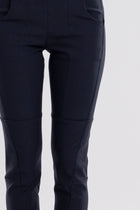 NES Section Pant is the perfect blend of style and comfort, featuring fabulous spliced detailing that adds a modern edge to your look. With a sleek flat front and an elasticated back, these pants offer a comfortable and flattering fit. Practical side pockets enhance the design, while the length finishes just above the ankle, creating a chic, tailored silhouette. Ideal for both casual and dressier occasions