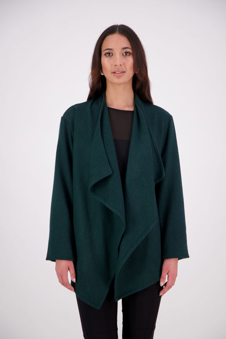 Our NES Ella jacket is a great winter jacket. It has a waterfall front detail.
Features lined sleeves - perfect to stop your knit jumpers from catching up and making the coat more comfortable to wear. A waist tie that you can wrap the coat around you or tie at the back of the coat.