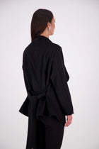 Our NES Ella jacket is a great winter jacket. It has a waterfall front detail.
Features lined sleeves - perfect to stop your knit jumpers from catching up and making the coat more comfortable to wear. A waist tie that you can wrap the coat around you or tie at the back of the coat.