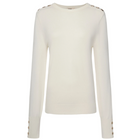 Nicki by Moke women’s fine gauge knit top in fresh 2026 tonal colours. Crafted from a soft 12 gauge yarn for a lightweight feel and smooth, polished drape, creating a flattering, best selling silhouette ideal for trans seasonal layering. Features statement gold button detailing at the sleeves and shoulders for a refined, elevated finish. An effortless everyday knit designed in New Zealand and loved season after season.