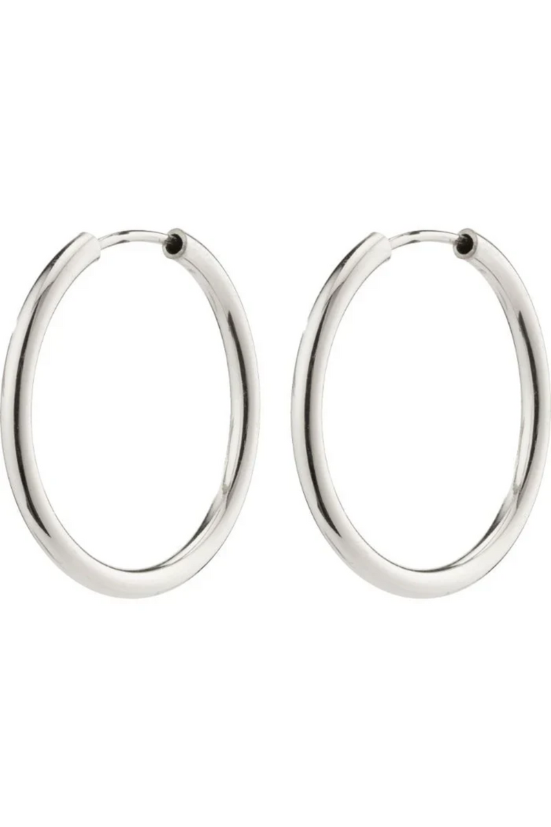 PILGRIM | APRIL RECYCLED SMALL HOOP EARRINGS | SILVER