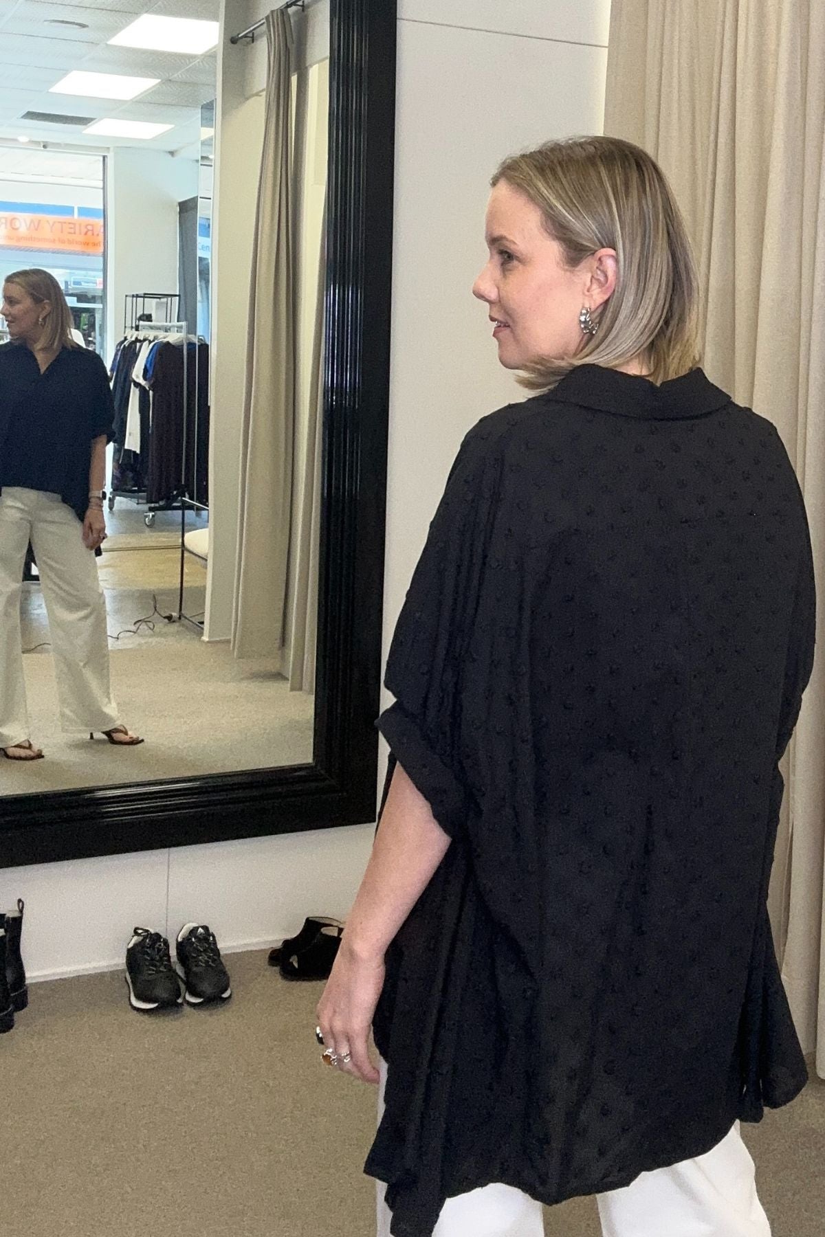 N-E-S | RYN SPOT SHIRT | black spot, pearl spot