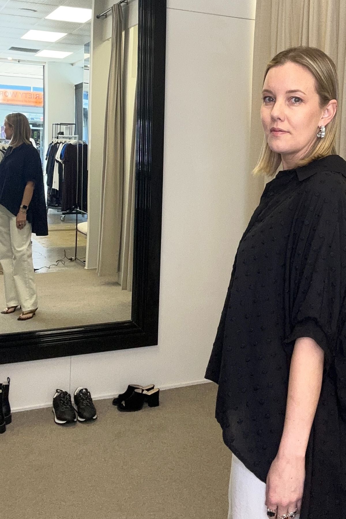 N-E-S | RYN SPOT SHIRT | black spot, pearl spot