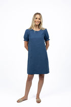 HUMIDITY | SANA SHIFT DRESS
A classic &amp; stylish easy-wear shift dress.
Slight puff sleeve with elastic shirring for a comfortable fit.
Beautiful ribbon tie feature at back neck.
Non-sheer, cool and comfortable.
Soft, washed high quality 100% linen.
Sits on or just above knee depending on your height.
True to size&nbsp;

Model Wears Size: S

Composition: 100% LINEN