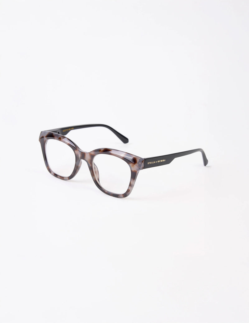 STELLA + GEMMA | CLEO READERS | BLK/TORT - Polycarbonate with acrylic lens