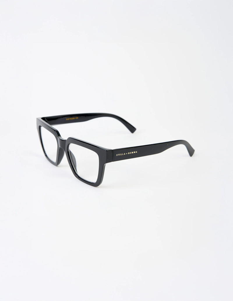 STELLA + GEMMA | AUDREY READERS | BLACK - Polycarbonate with acrylic lens