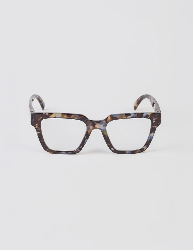 STELLA + GEMMA | AUDREY READERS | BLUE/TORT - Polycarbonate with acrylic lens