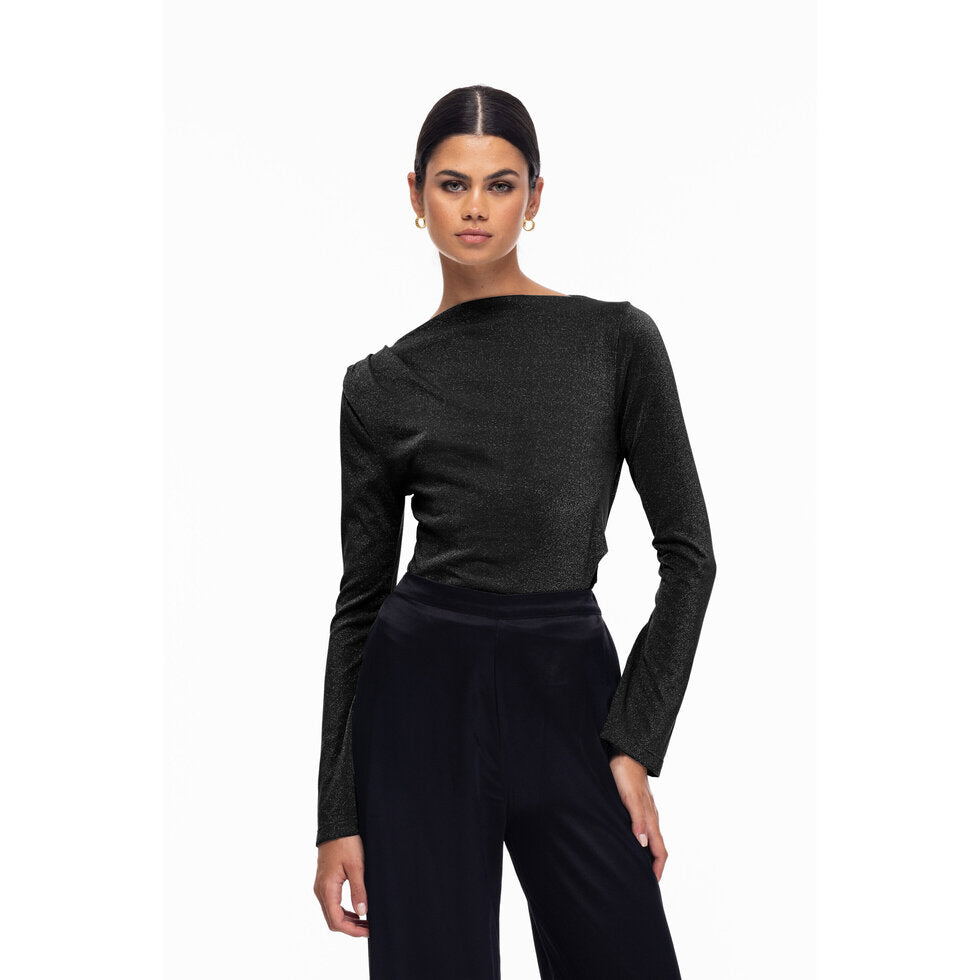 SHAPED BY YOU TOP | BLACK LUREX