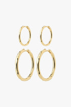 PILGRIM | EVE HOOP EARRINGS 2 IN 1 SET